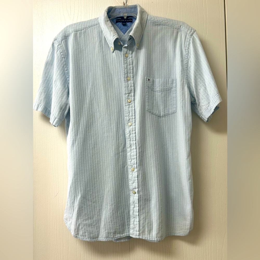 Tommy Hilfiger Light Blue Casual Button Down Shirt